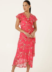Sacha Drake ELEANOR Wrap Dress in Pink Floral