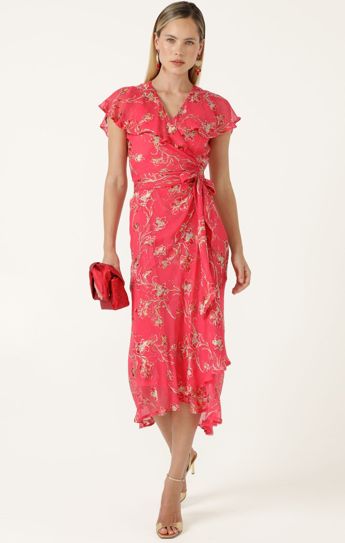 Sacha Drake ELEANOR Wrap Dress in Pink Floral