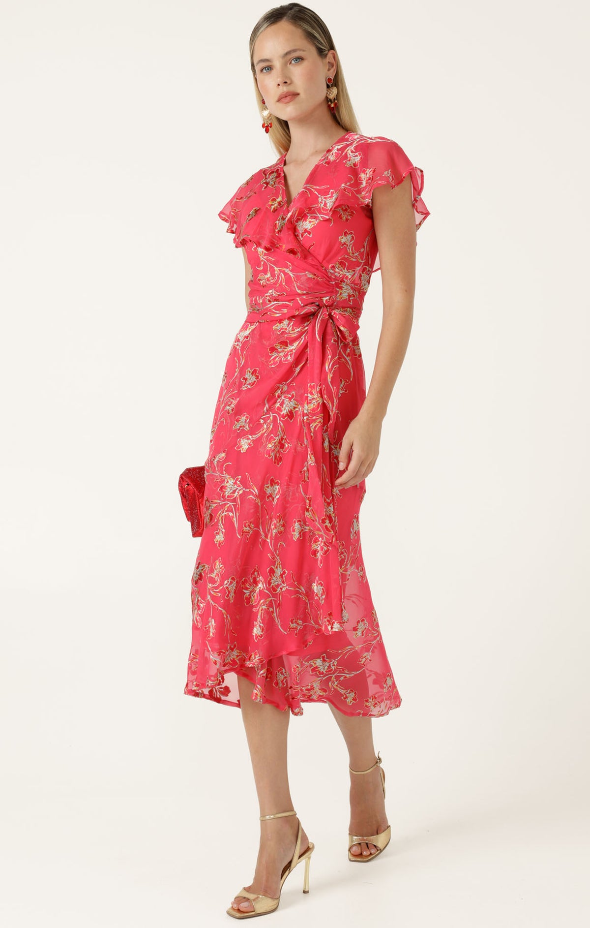 Sacha Drake ELEANOR Wrap Dress in Pink Floral