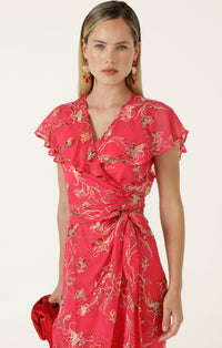 Sacha Drake ELEANOR Wrap Dress in Pink Floral
