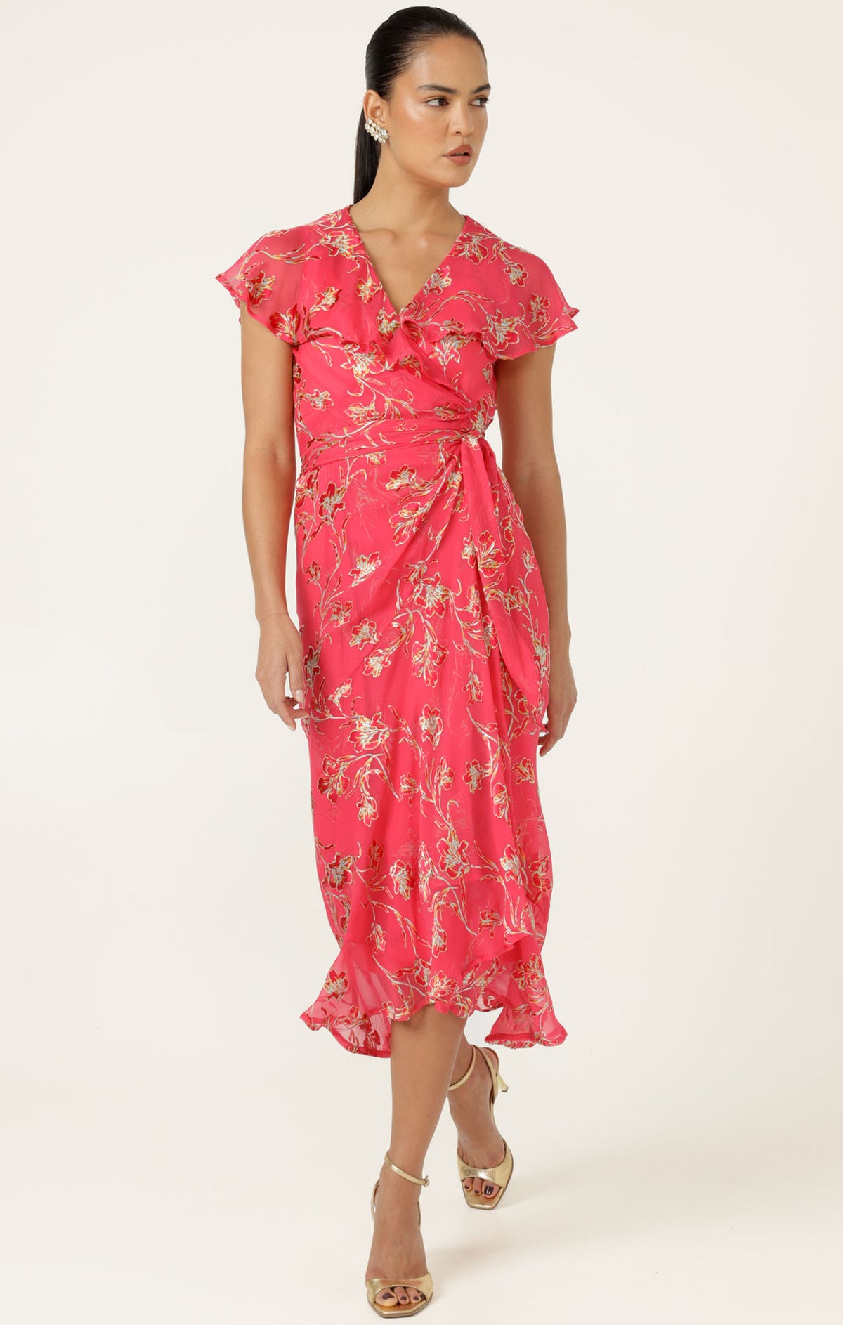 Sacha Drake ELEANOR Wrap Dress in Pink Floral