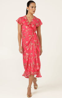 Sacha Drake ELEANOR Wrap Dress in Pink Floral
