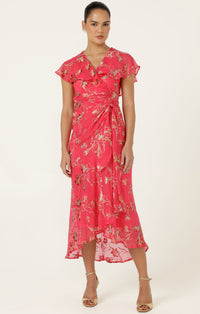 Sacha Drake ELEANOR Wrap Dress in Pink Floral