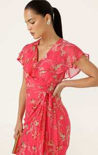 Sacha Drake ELEANOR Wrap Dress in Pink Floral