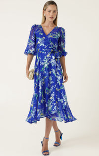 Sacha Drake ELSPETH Wrap Dress in Sapphire Floral