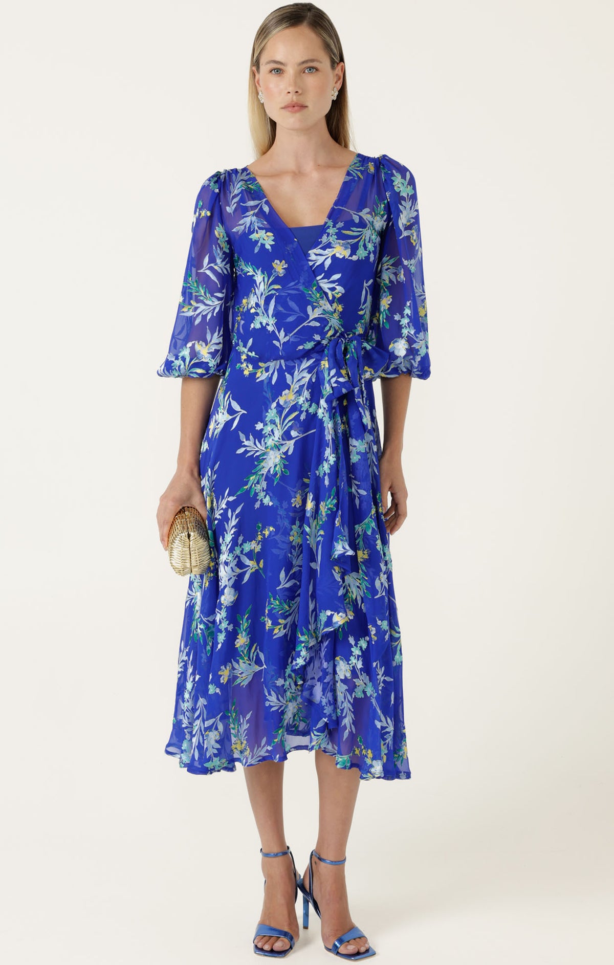 Sacha Drake ELSPETH Wrap Dress in Sapphire Floral