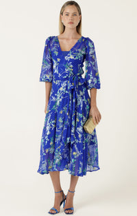 Sacha Drake ELSPETH Wrap Dress in Sapphire Floral