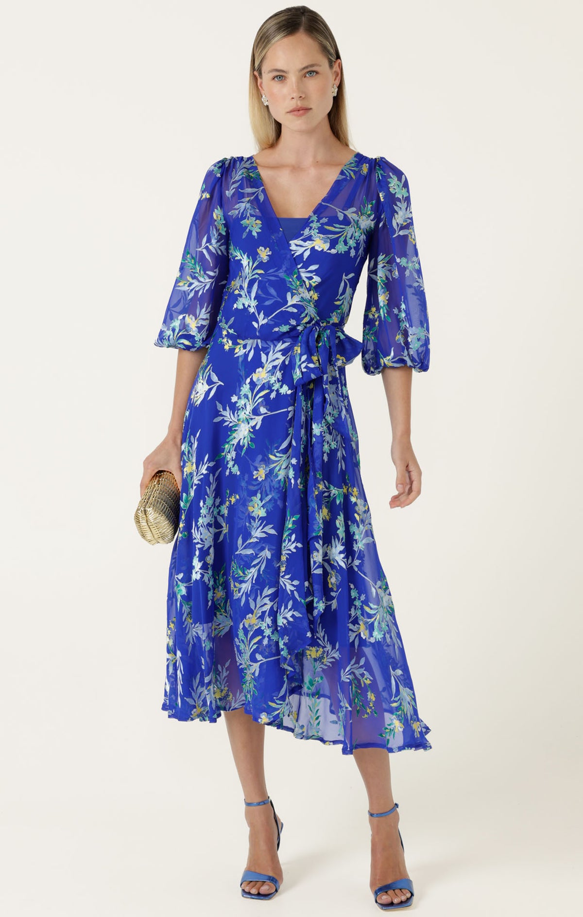Sacha Drake ELSPETH Wrap Dress in Sapphire Floral