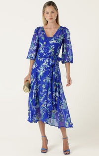Sacha Drake ELSPETH Wrap Dress in Sapphire Floral