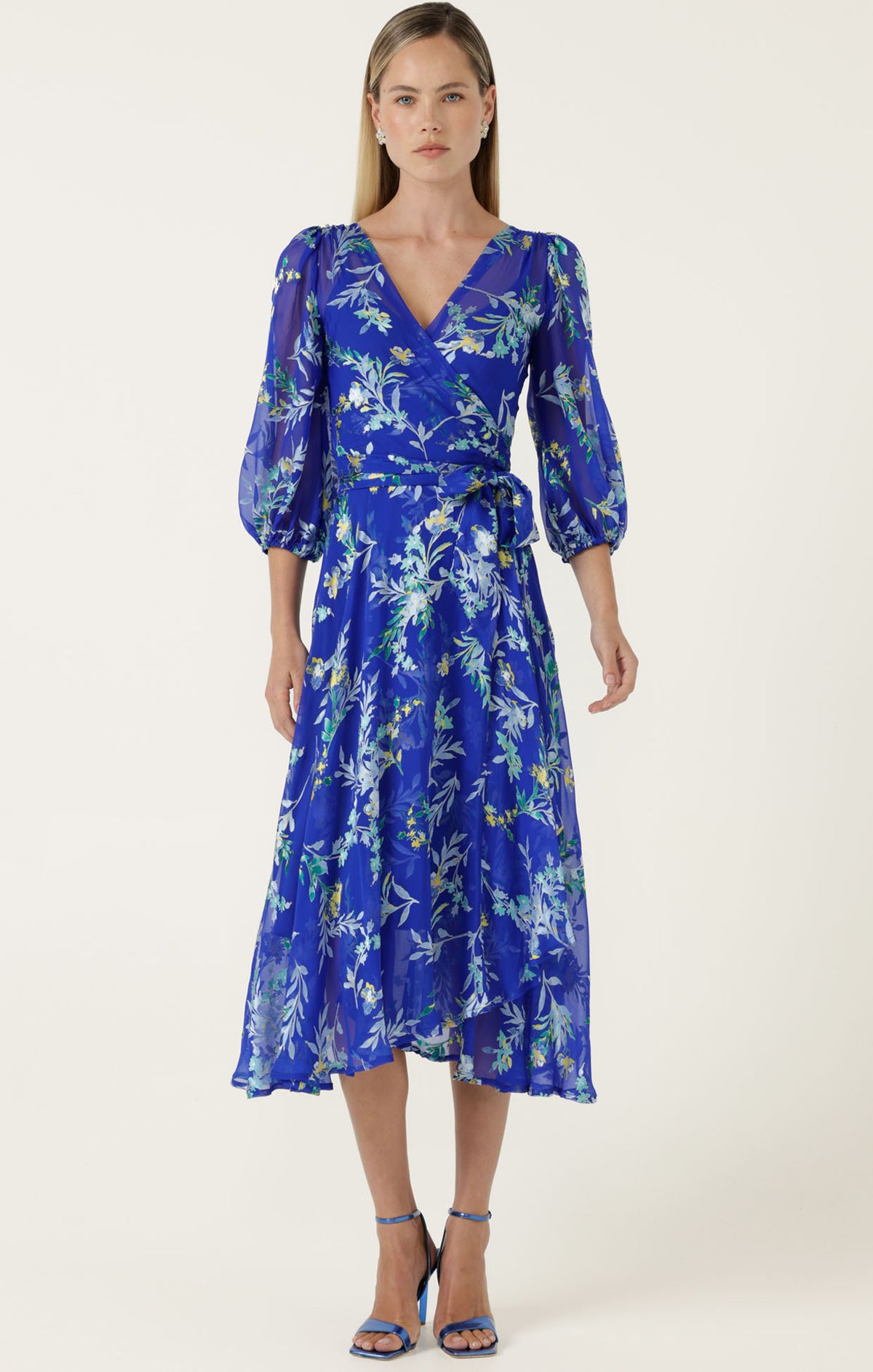 Sacha Drake ELSPETH Wrap Dress in Sapphire Floral