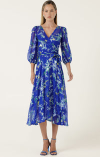 Sacha Drake ELSPETH Wrap Dress in Sapphire Floral