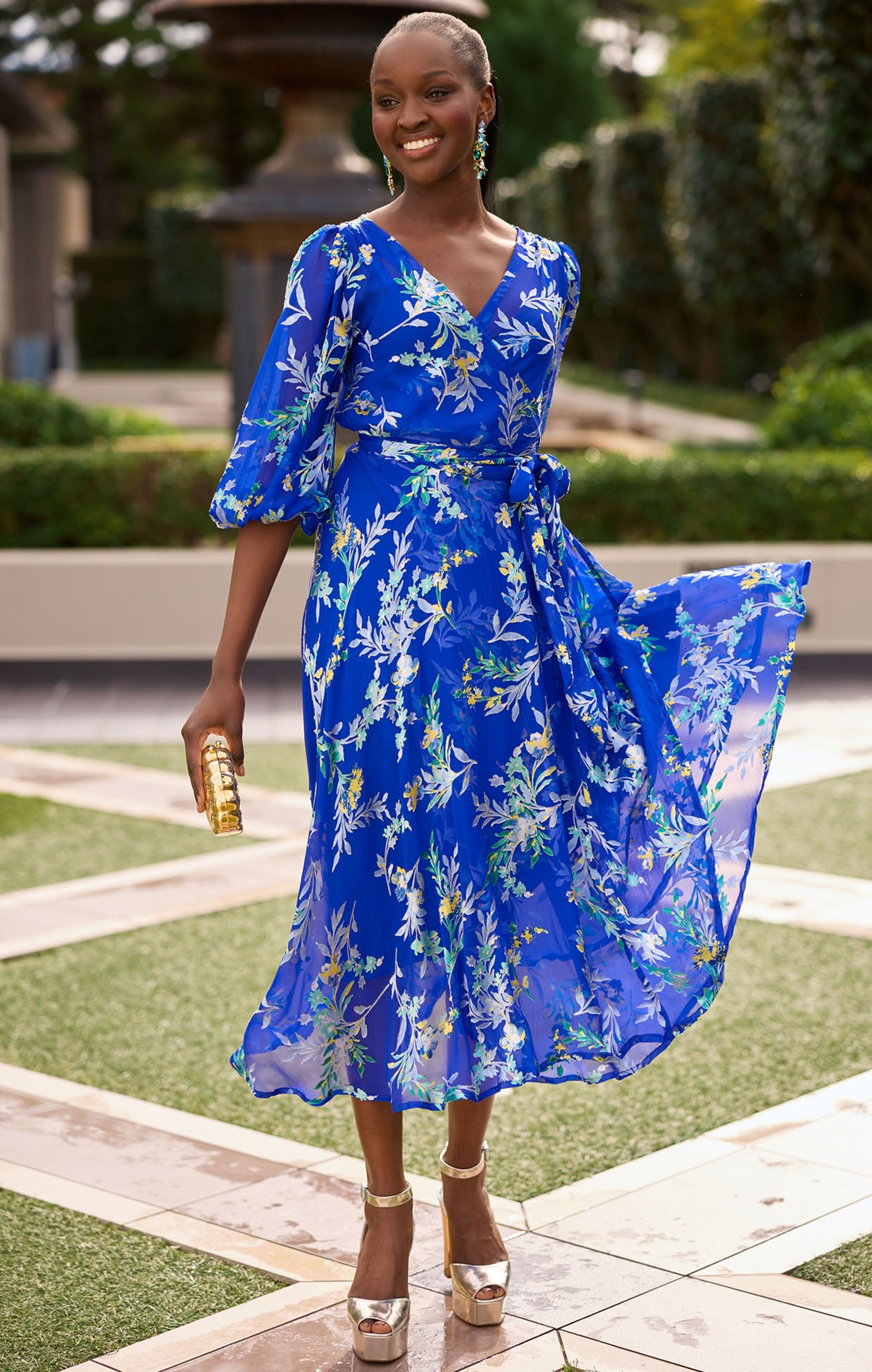 Sacha Drake ELSPETH Wrap Dress in Sapphire Floral