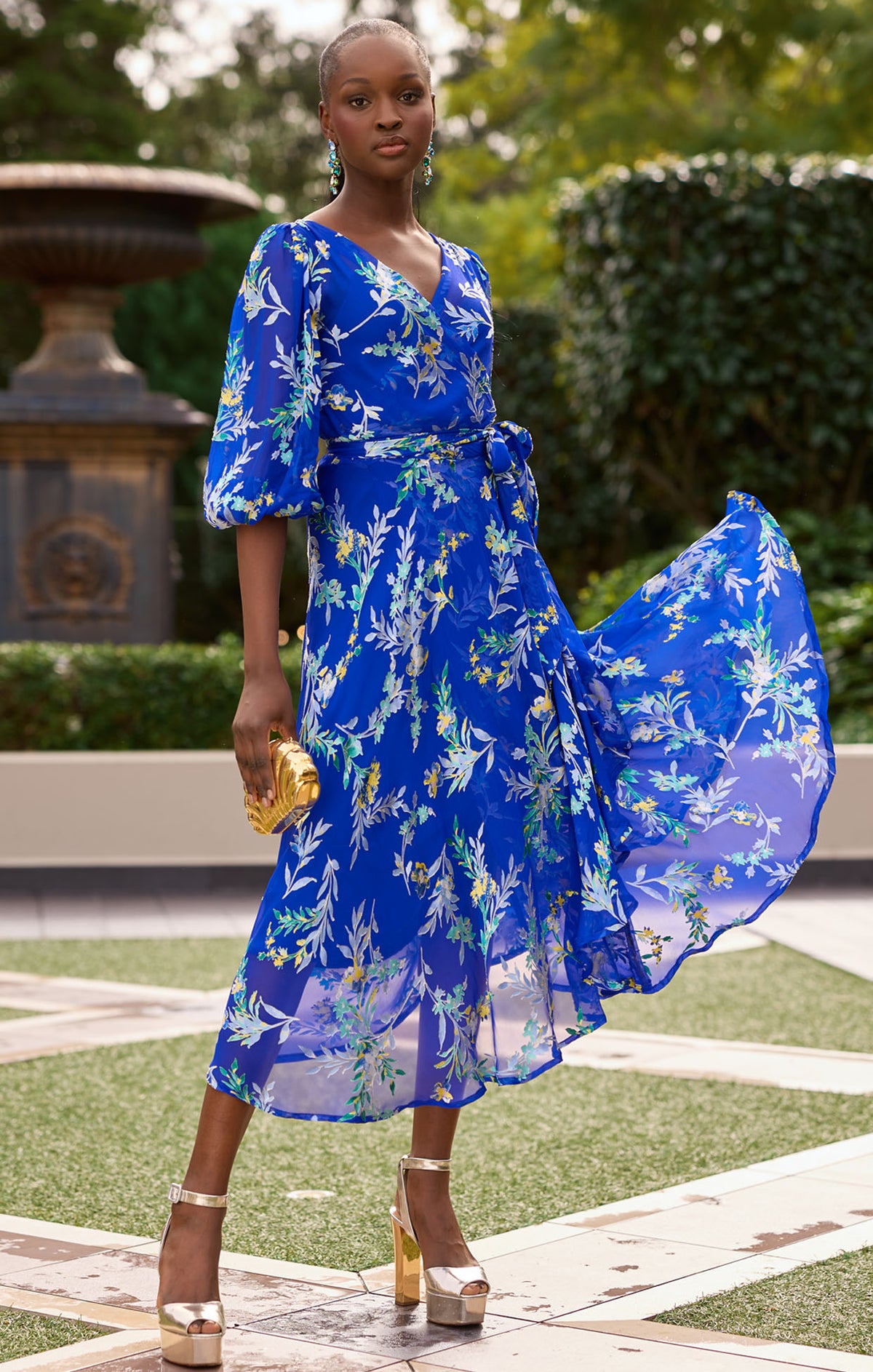 Sacha Drake ELSPETH Wrap Dress in Sapphire Floral