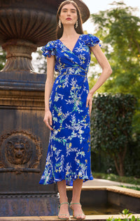 Sacha Drake EVELYN Dress in Sapphire Floral