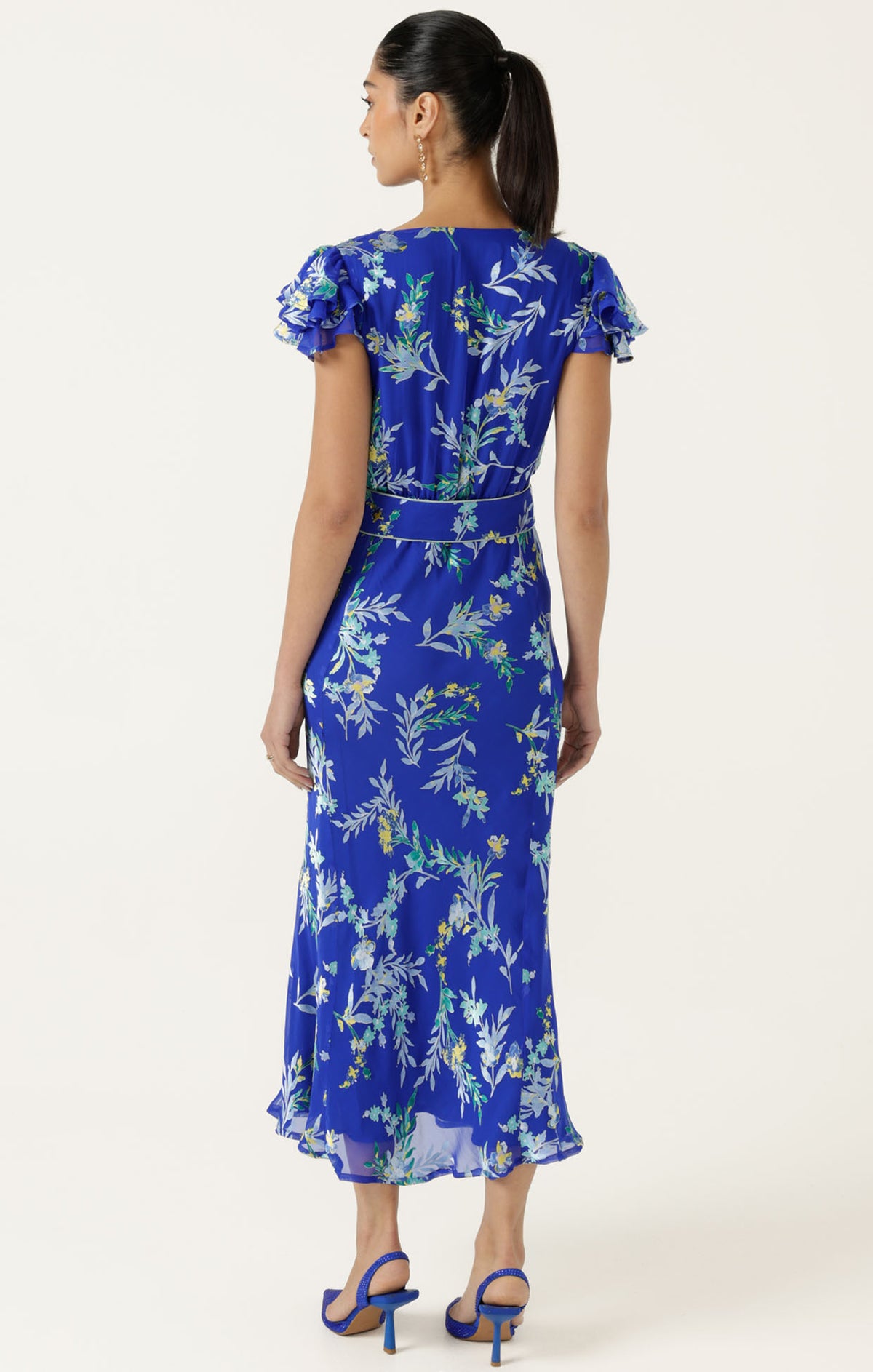 Sacha Drake EVELYN Dress in Sapphire Floral