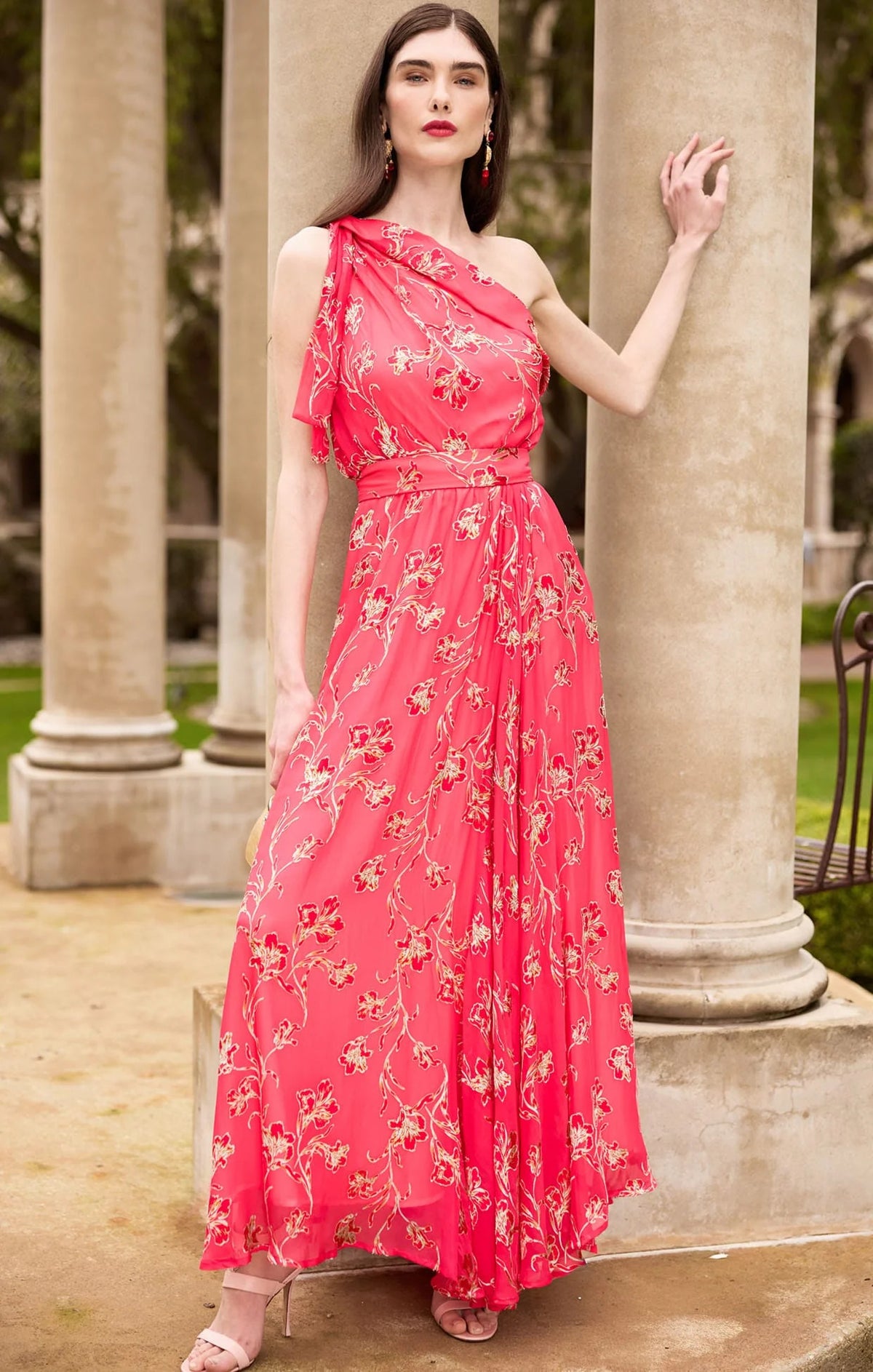 Sacha Drake FRANCESCA Maxi Dress in Pink Floral