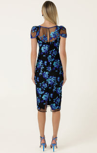 Sacha Drake GARNIER Dress in Sapphire Aqua Rose