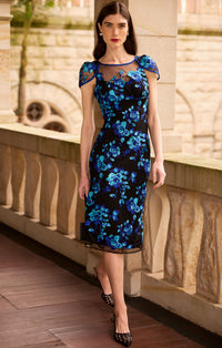 Sacha Drake GARNIER Dress in Sapphire Aqua Rose