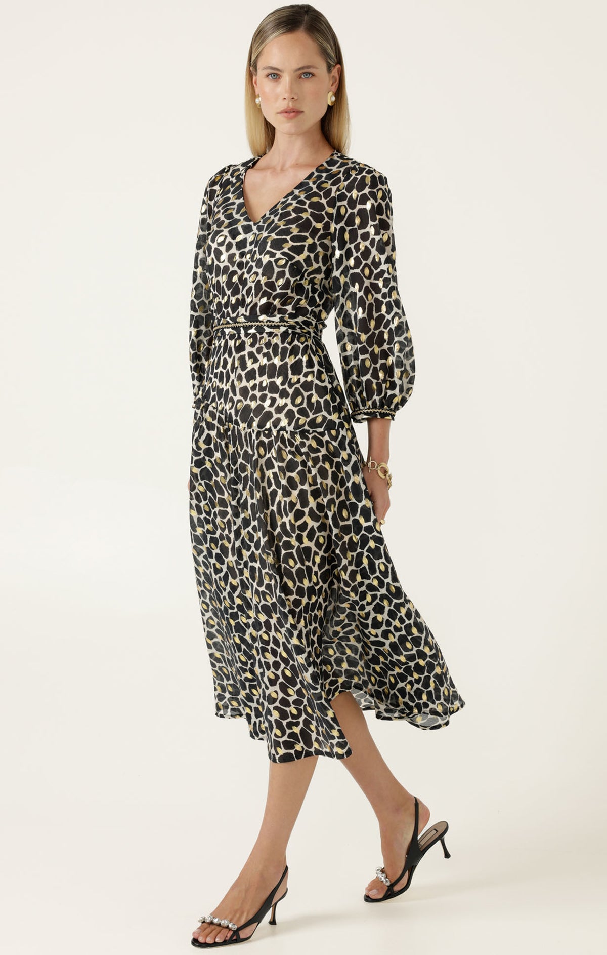 Sacha Drake HASTINGS Dress in Black Ivory Gold