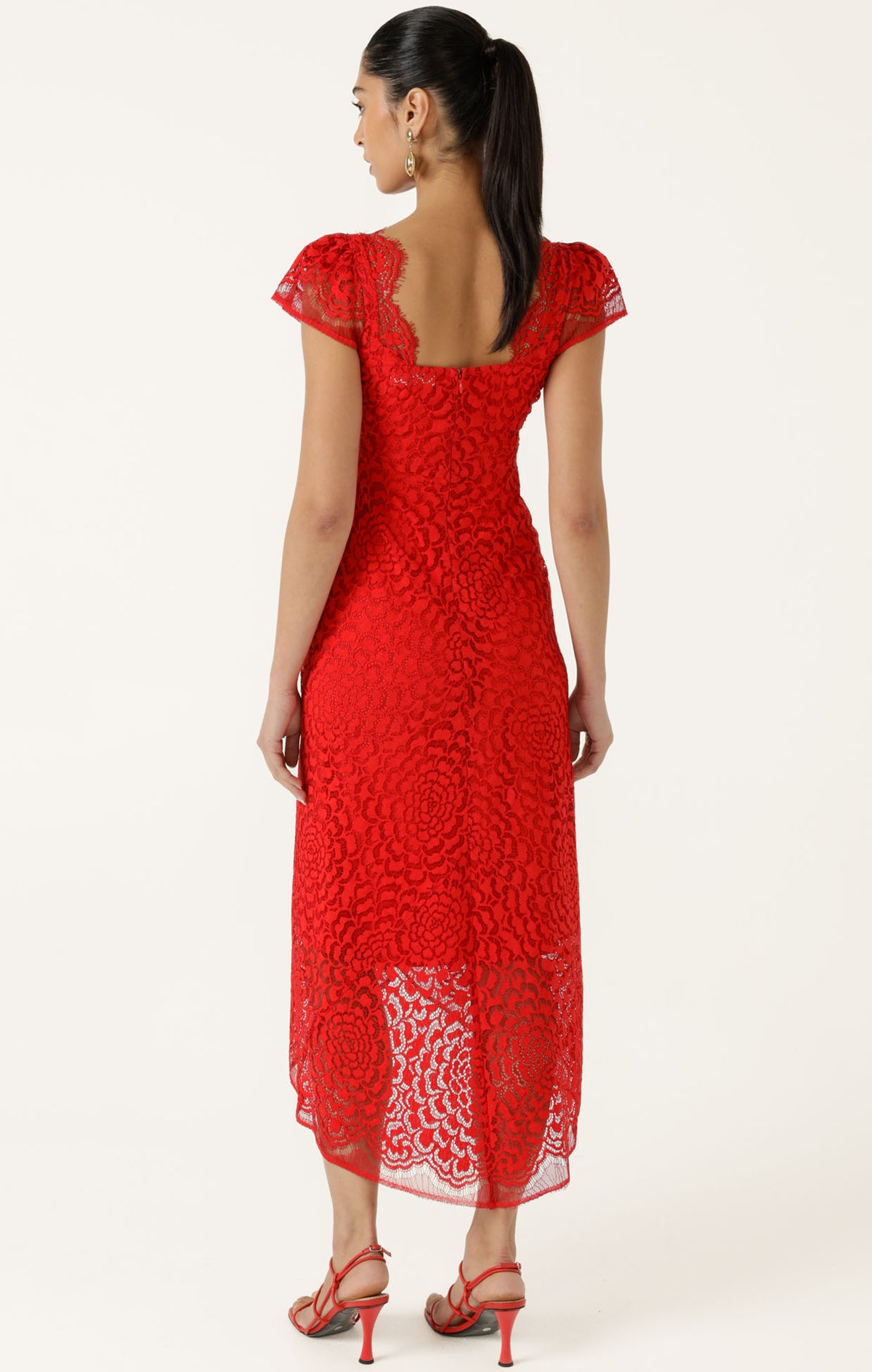 Sacha Drake MOULIN ROUGE Dress in Red Lace