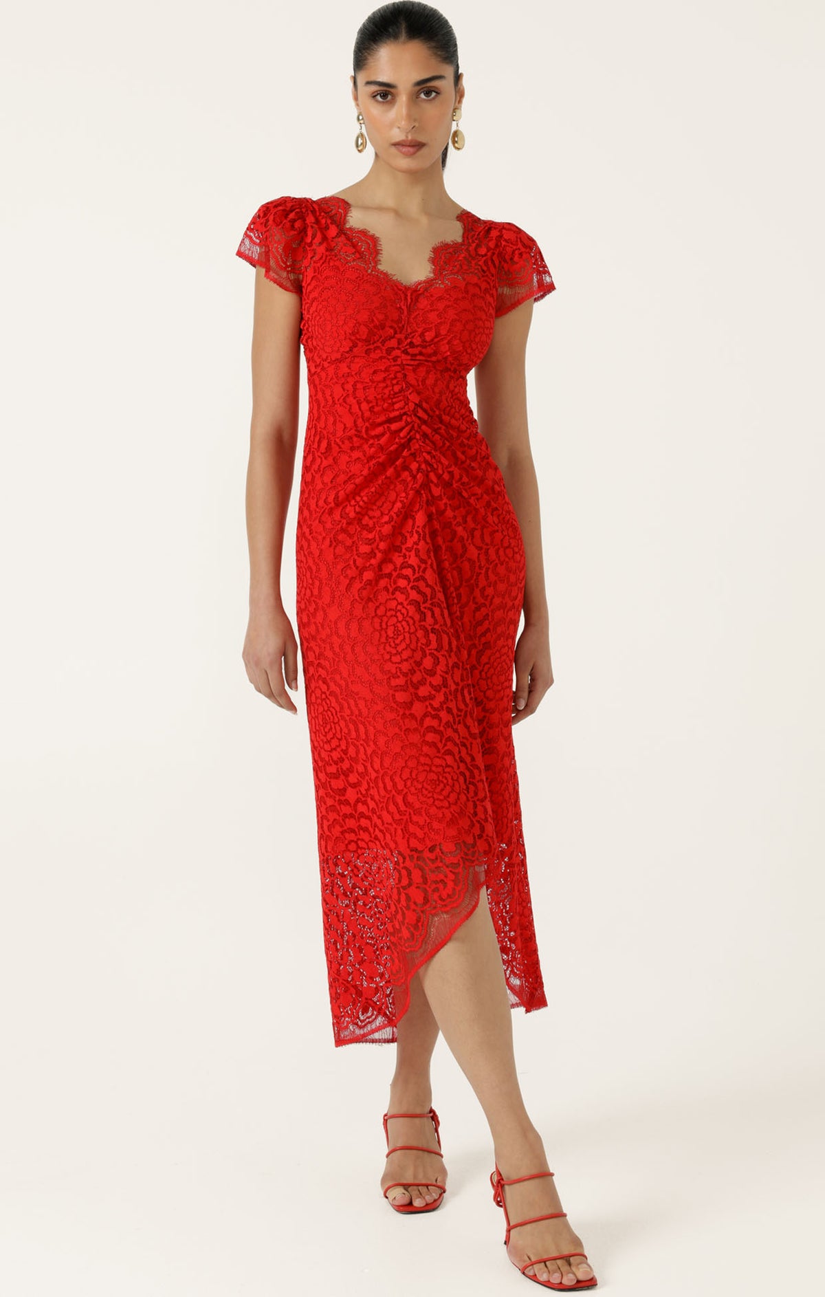 Sacha Drake MOULIN ROUGE Dress in Red Lace