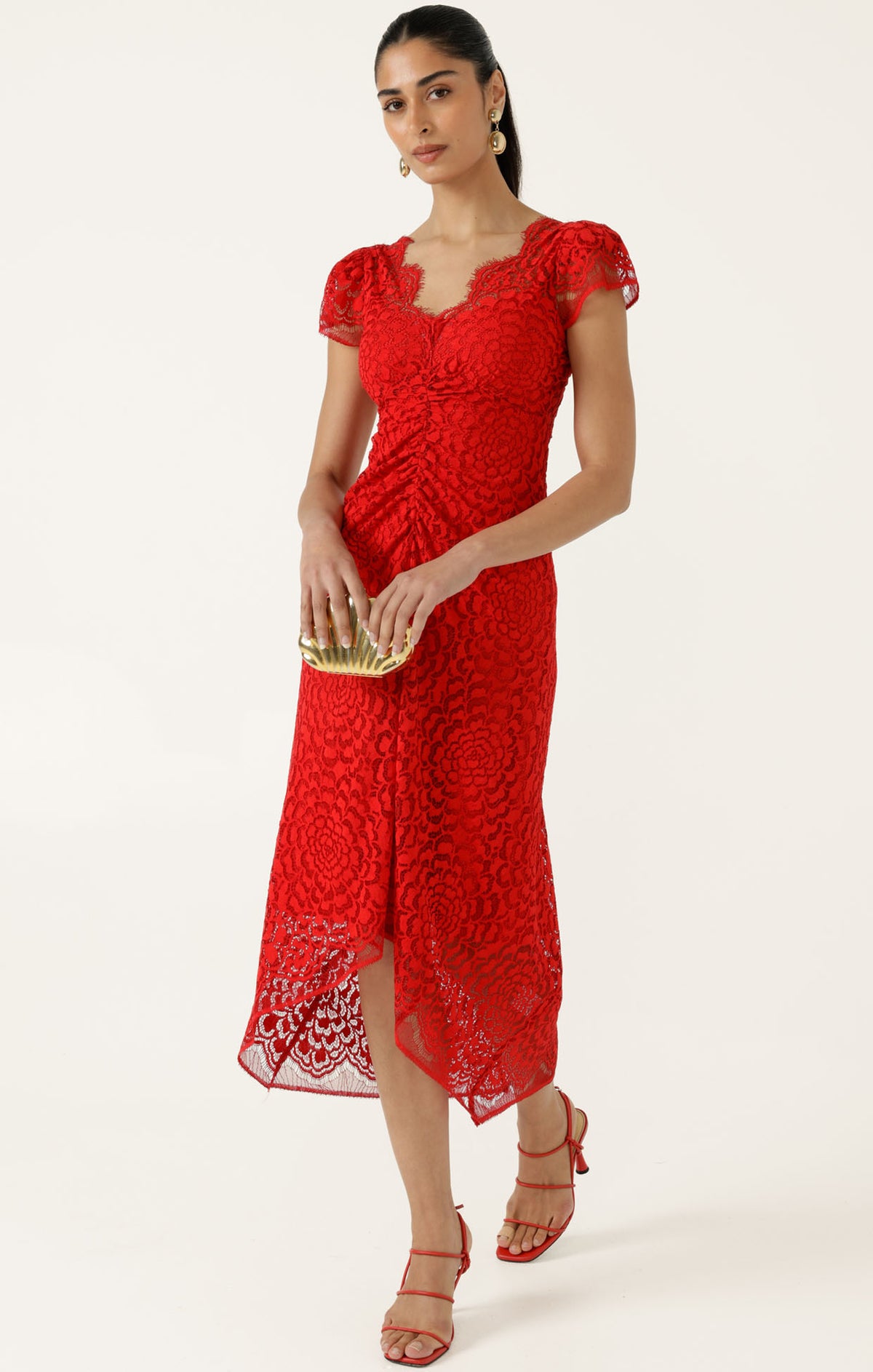 Sacha Drake MOULIN ROUGE Dress in Red Lace