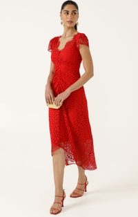 Sacha Drake MOULIN ROUGE Dress in Red Lace