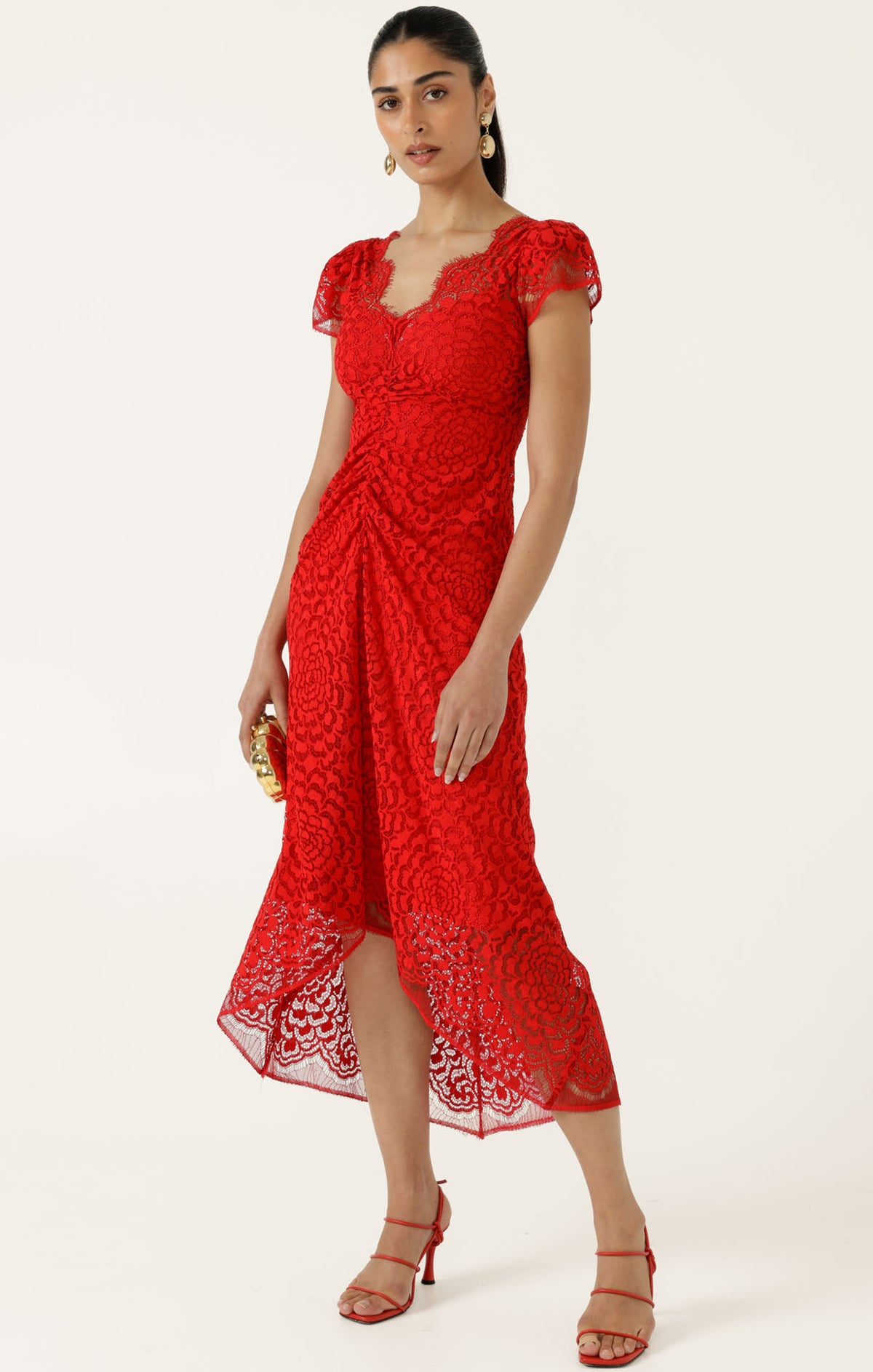 Sacha Drake MOULIN ROUGE Dress in Red Lace