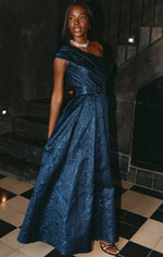 Sacha Drake Twilight Gown in Midnight Metallic