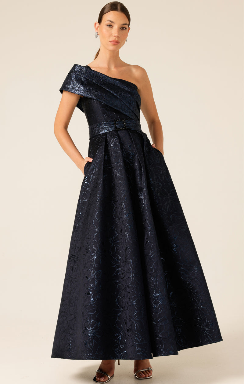 Sacha Drake Twilight Gown in Midnight Metallic