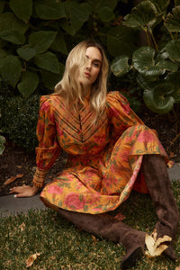 Fate + Becker Panama Dress in Orange Floral