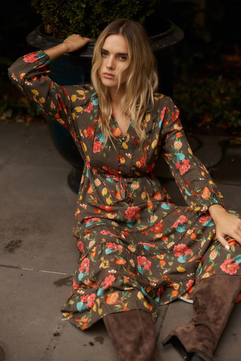 Fate + Becker Guadalupe Dress in Choc Rio
