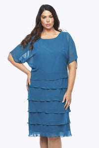 Layla Jones Layered Dress in Sapphire LJ0432