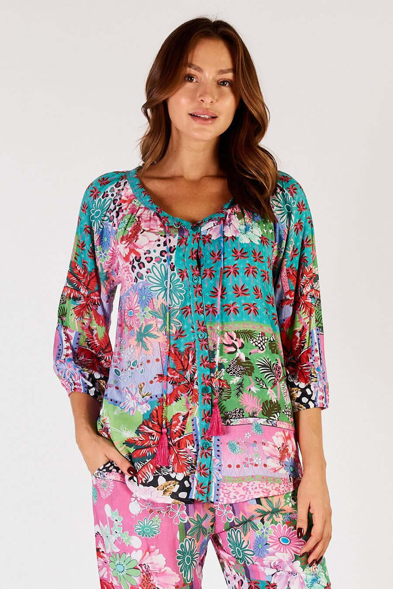 Lula Life AVOCA Top in Lagoon