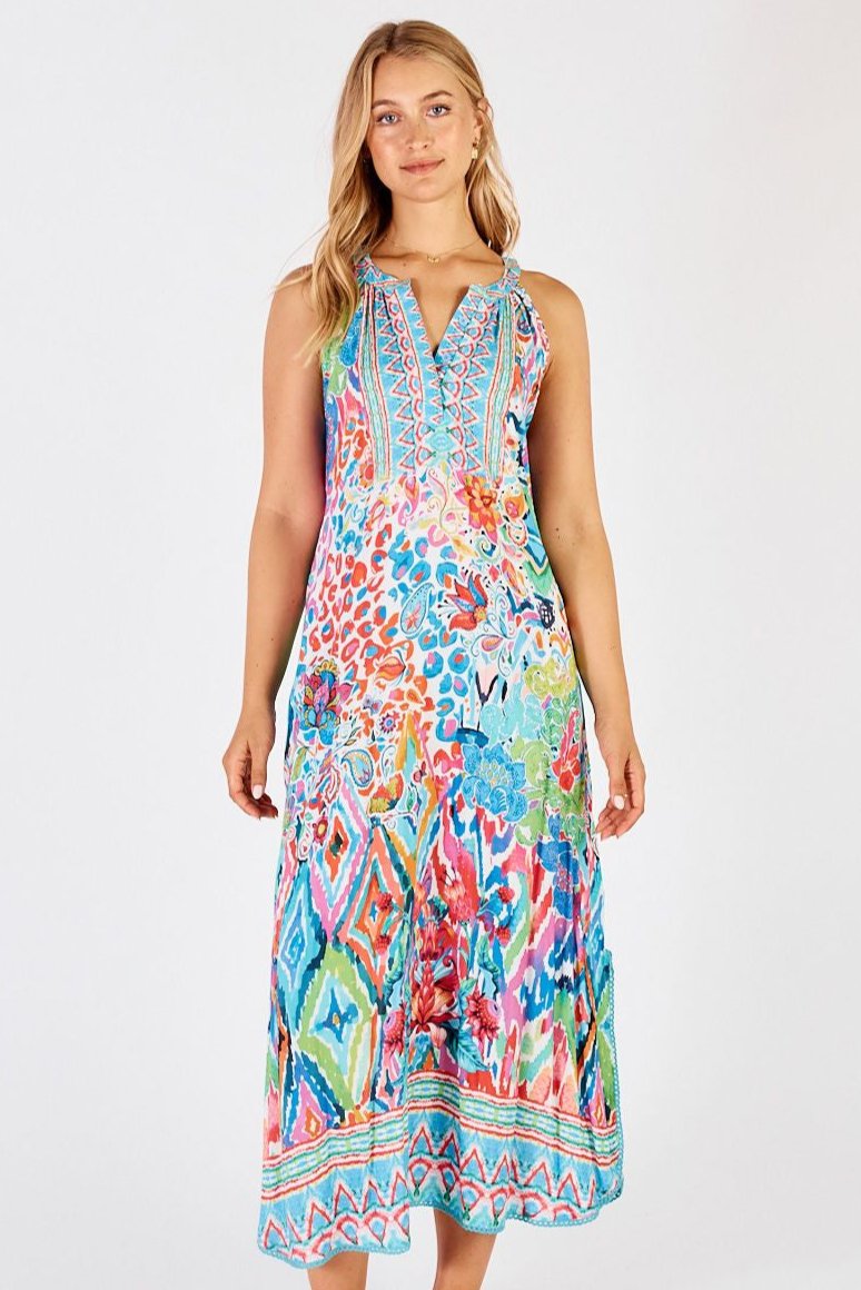 Lula Life RUMI Sleeveless Maxi in Lagoon