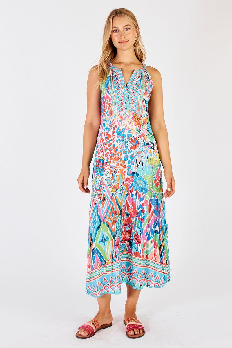 Lula Life RUMI Sleeveless Maxi in Lagoon