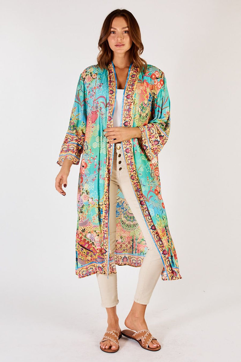 Lula Life SYBIL Kimono in Lagoon