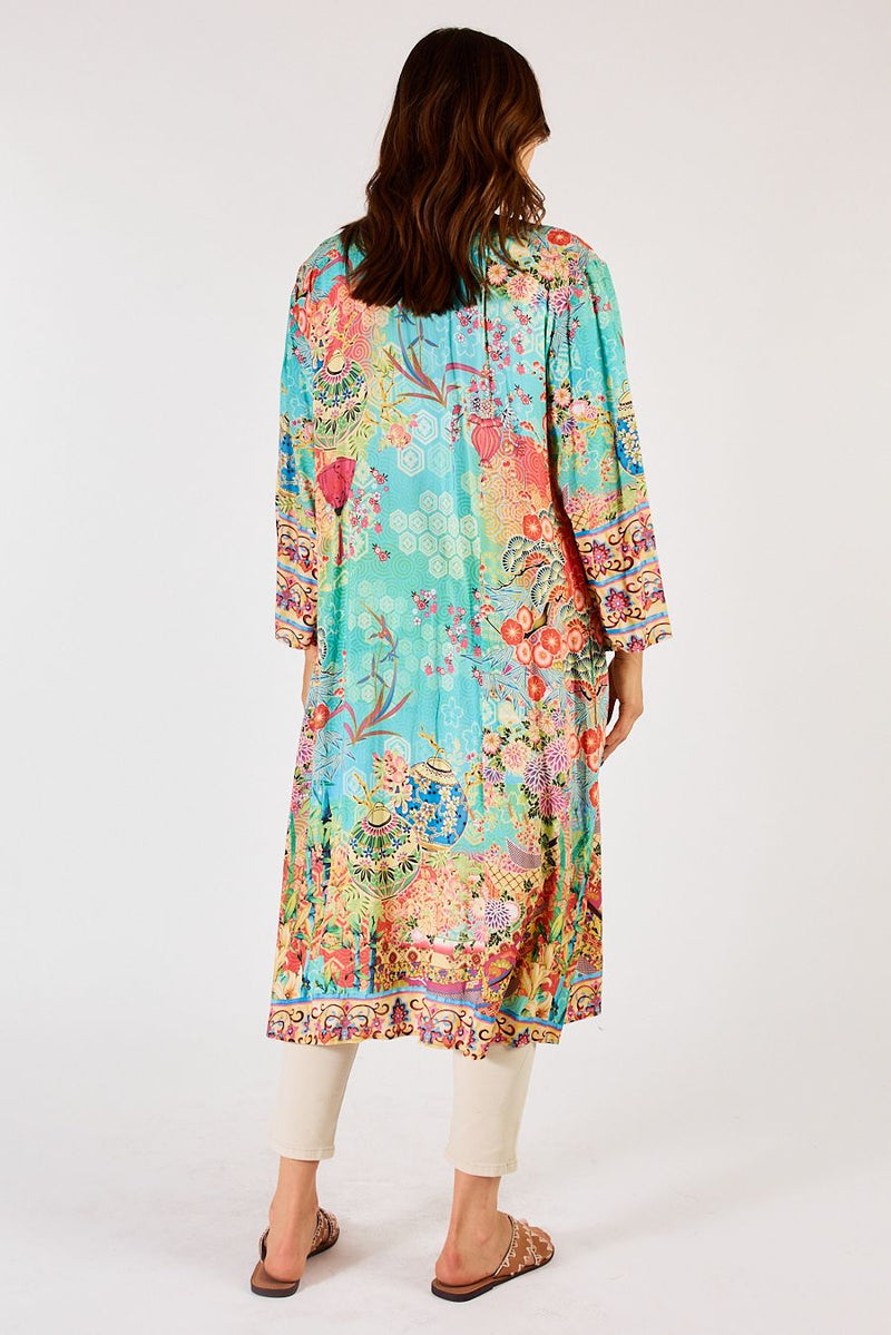 Lula Life SYBIL Kimono in Lagoon