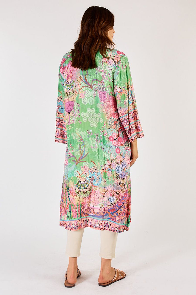 Lula Life SYBIL Kimono in Lime