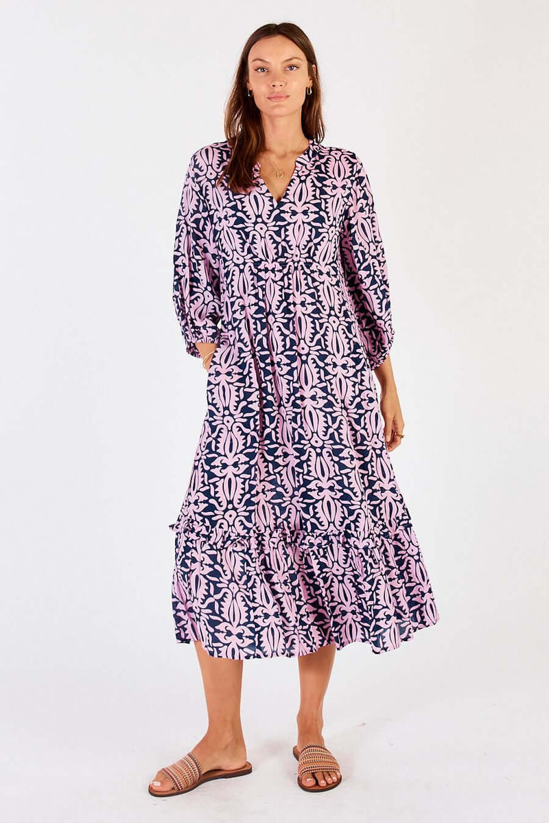 Lula Soul PALMA Midi in Pink Navy