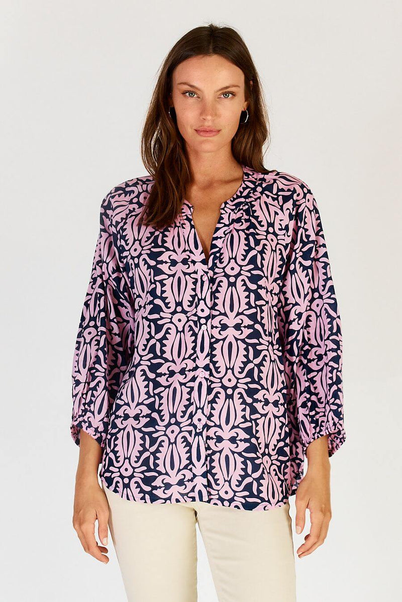 Lula Soul PALMA Top in Pink Navy