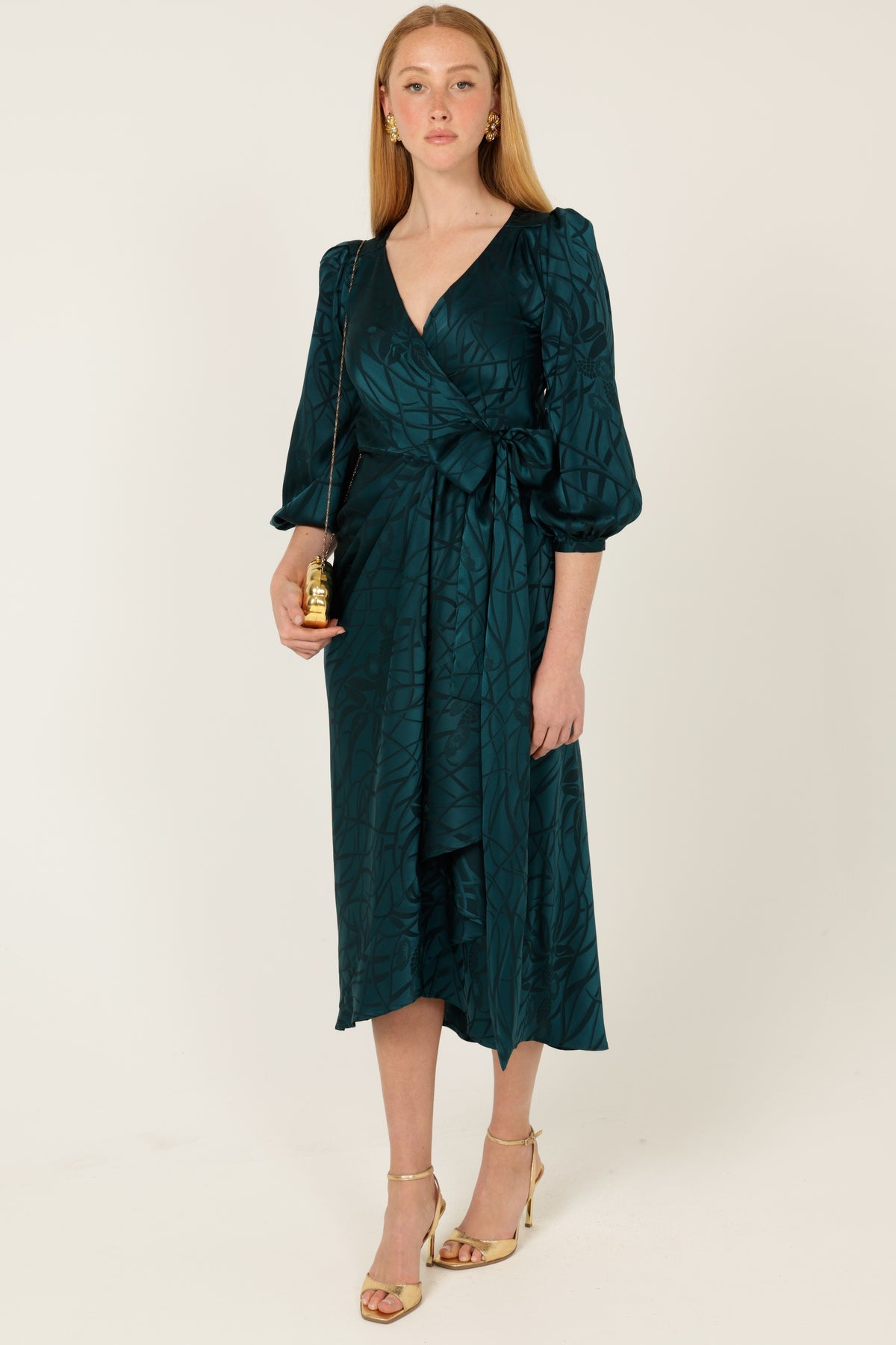 Sacha Drake MICHAELA Wrap Dress in Teal