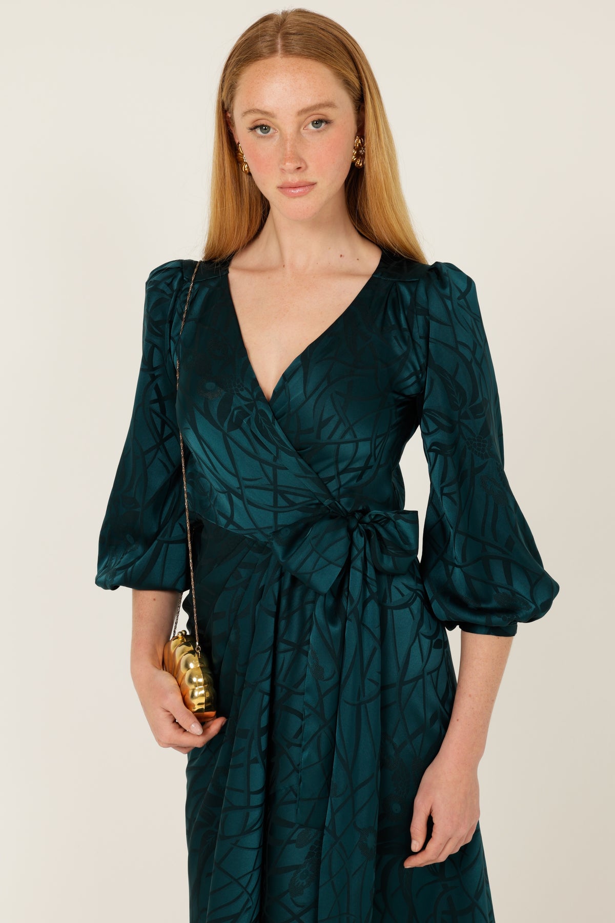 Sacha Drake MICHAELA Wrap Dress in Teal