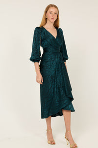 Sacha Drake MICHAELA Wrap Dress in Teal