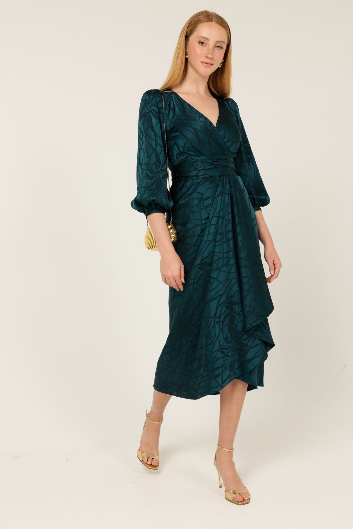 Sacha Drake MICHAELA Wrap Dress in Teal