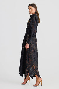 Derma Department OPHELIA Lace Maxi in Forest Green