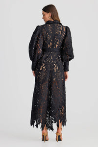 Derma Department OPHELIA Lace Maxi in Forest Green