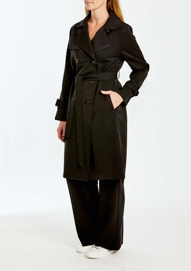 Ping Pong City Trench Coat in Black