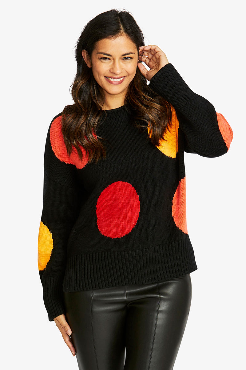 Ping Pong Fiesta Pullover in Black