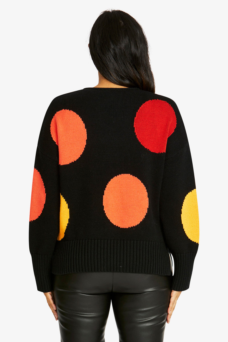 Ping Pong Fiesta Pullover in Black